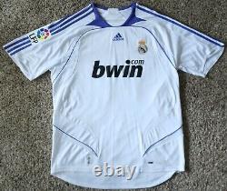 HIGUAIN #20 REAL MADRID SPAIN Official Home Player Jersey Soccer XL 2007-2008