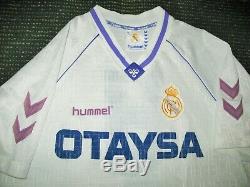 HUGO SANCHEZ Real Madrid Hummel 1990 1991 1992 Jersey Mexico Camiseta Shirt XL