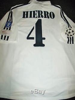 Hierro Real Madrid MATCH WORN Jersey 2002 2003 Camiseta Shirt Maillot Spain XL