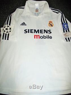 Hierro Real Madrid MATCH WORN Jersey 2002 2003 Camiseta Shirt Maillot Spain XL