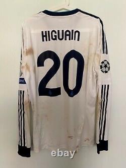 Higuain, Real Madrid 2-0 Dortmund 2013 Ucl Semifinal Match Worn Shirt Photomatch