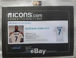 Icons Cristiano Ronaldo Autographed 2017-18 Real Madrid Jersey Includes COA