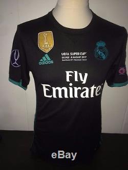 Isco Real Madrid Uefa Supercup 2017 match worn issued shirt jersey Spain Espana