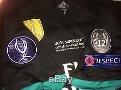 Isco Real Madrid Uefa Supercup 2017 match worn issued shirt jersey Spain Espana
