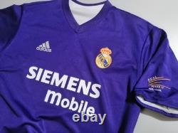Jersey adidas Zidane Real Madrid (S) 2002 centenary reversible France vintage