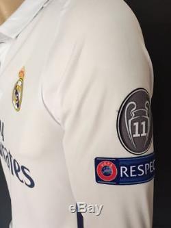 Jersey shirt Adidas Real Madrid 2016 2017 home long sleeve Adizero match issued