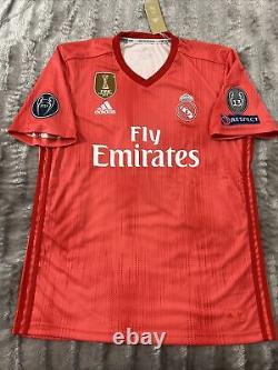 Karim Benzema #9 Adidas Parley Real Madrid Mens LARGE Champions League Jersey