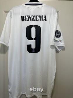 Karim Benzema #9 Mens 2 EXTRA LARGE Real Madrid AeroReady Jersey