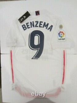 Karim Benzema Real Madrid CF La Liga Match Slim Fit Home Soccer Jersey 2020-2021