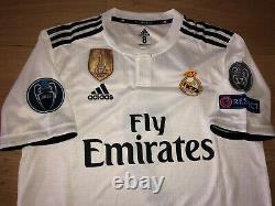 Karim Benzema Real Madrid Match Worn Issued CL 18/19 shirt maillot jersey France