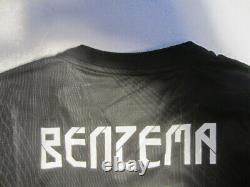 Karim Benzema Real Madrid UCL Match Slim Fit Black 4th Soccer Jersey 2021-2022