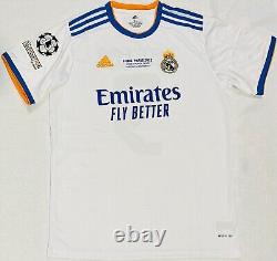 Karim Benzema Signed 21/22 Real Madrid UCL Final Jersey Adidas Beckett Witness