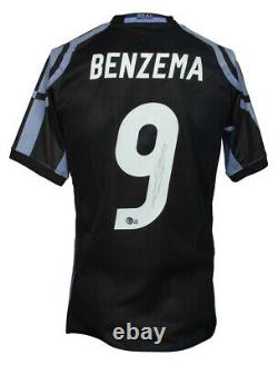 Karim Benzema Signed Adidas Black Real Madrid Soccer Jersey BAS