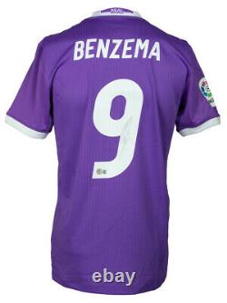 Karim Benzema Signed Adidas Purple Real Madrid Soccer Jersey BAS