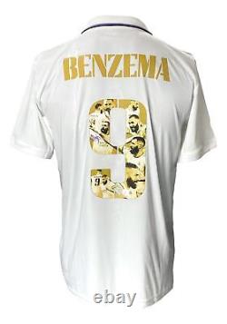 Karim Benzema Signed Real Madrid White Adidas Soccer Jersey BAS W590753