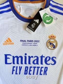Kroos #8 Real Madrid 2022 LS Home Jersey UEFA Final Kit Mens Size L NWT