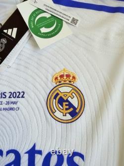 Kroos #8 Real Madrid 2022 LS Home Jersey UEFA Final Kit Mens Size L NWT
