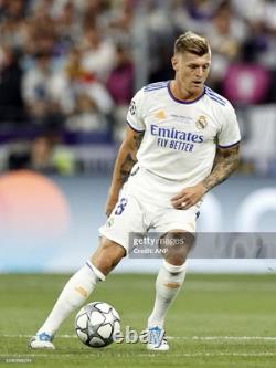 Kroos #8 Real Madrid 2022 LS Home Jersey UEFA Final Kit Mens Size L NWT