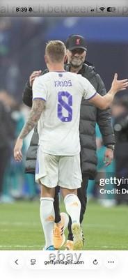 Kroos #8 Real Madrid 2022 LS Home Jersey UEFA Final Kit Mens Size L NWT