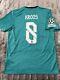 Kroos #8 Real Madrid Mens LARGE Green Third Jersey Champions League