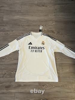 Kylian Mbappe #9 Real Madrid 24/25 Men's Long Sleeve Jersey Size XL