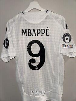 Kylian Mbappe Real Madrid 2024/2025 Home Authentic Jersey Men's Large