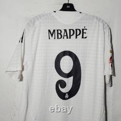 Kylian Mbappe Real Madrid Jersey Mens XL Slim Fit Adidas 23-24 1st Season #9 NWT