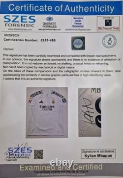 Kylian Mbappé Real Madrid jersey 2025 Hand Signed WithCOA+Free shipping world wide