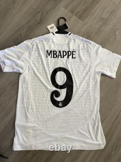 Kylian Mbappé Real Madrid men's large adidas Home Authentic Player Jersey