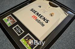 Luis Figo Signed Shirt Framed Autograph Real Madrid Memorabilia Jersey + COA