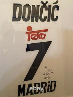 Luka Doncic Authentic Aurograph Framed Jersey COA PSA Real Madrid NBA