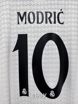 Luka Modric #10 Men's XL Adidas Real Madrid Home Authentic Jersey L/S