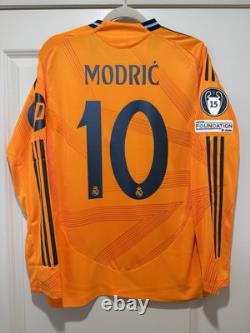 Luka Modric #10 Mens MEDIUM Adidas Real Madrid Away Authentic Jersey Long Sleev