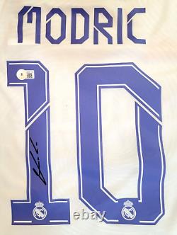 Luka Modric Signed 21/22 Real Madrid Jersey Adidas BAS Beckett Witnessed