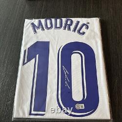 Luka Modric Signed Real Madrid Home Soccer Jersey #10 Beckett COA Adidas M