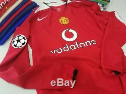 MANCHESTER UNITED home 2004-06 shirt RONALDO #7-Portugal-Real Madrid-Jersey(L)