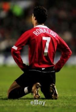 MANCHESTER UNITED home 2004-06 shirt RONALDO #7-Portugal-Real Madrid-Jersey(L)