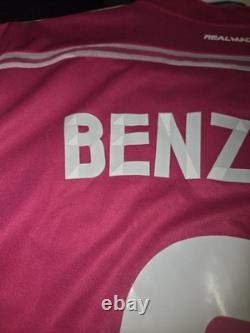 MATCH ISSUED 2014/15 Real Madrid Benzema #9 Adizero Player Version Jersey Sz 10