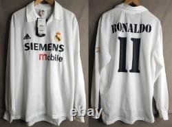MINT Ronaldo 11 L REAL MADRID 2002 2003 Home Jersey Camiseta Shirt Brazil