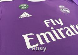 (M) BNWT Real Madrid 2016/17 Away Jersey Shirt 16/17 Kit Ronaldo Era 2017 Purple