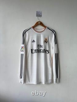 (M) Real Madrid 2013-14 Home Long Sleeve Shirt Ronaldo #7 Original Jersey Kit