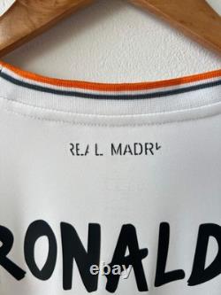 (M) Real Madrid 2013-14 Home Long Sleeve Shirt Ronaldo #7 Original Jersey Kit