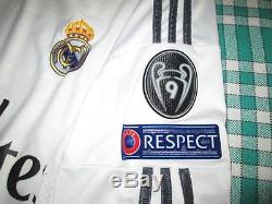 Maillot jersey shirt camiseta trikot RONALDO REAL MADRID 2013-2014 UEFA C1 LS XL
