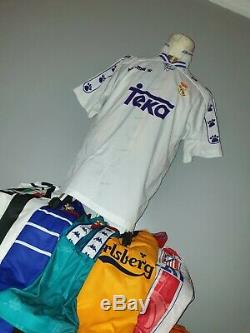 Match Worn Real Madrid 1994 96 1996 Jersey Fcb Barcelona Camiseta #11 Amavisca