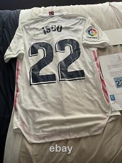 Match Worn Real Madrid Isco Vs Fc Barcelona With COA From Club Foundation