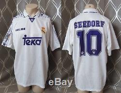 Match worn issue Real Madrid 1996-97 LFP home jersey shirt Clarence Seedorf #10
