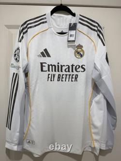 Mbappe #10 Men's LARGE Adidas Real Madrid Authentic Home Jersey