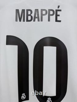 Mbappe #10 Men's LARGE Adidas Real Madrid Authentic Home Jersey