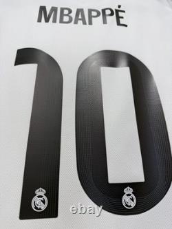 Mbappe #10 Men's LARGE Adidas Real Madrid Authentic Home Jersey