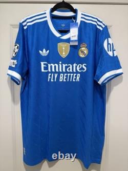 Mbappe #10 Mens EXTRA LARGE Adidas Real Madrid Third Authentic UCL Jersey